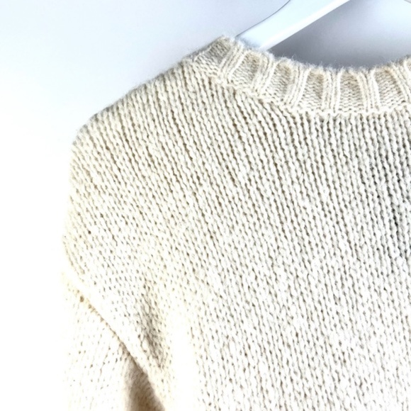 Off-White White Intarsia Big Logo Wool Blend Pullover - Picture 4 of 11